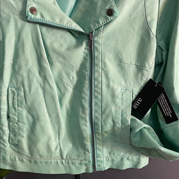 💚 a.n.a Mint Moto Utility Jacket | NWT | Size ___ - Picture 4 of 6
